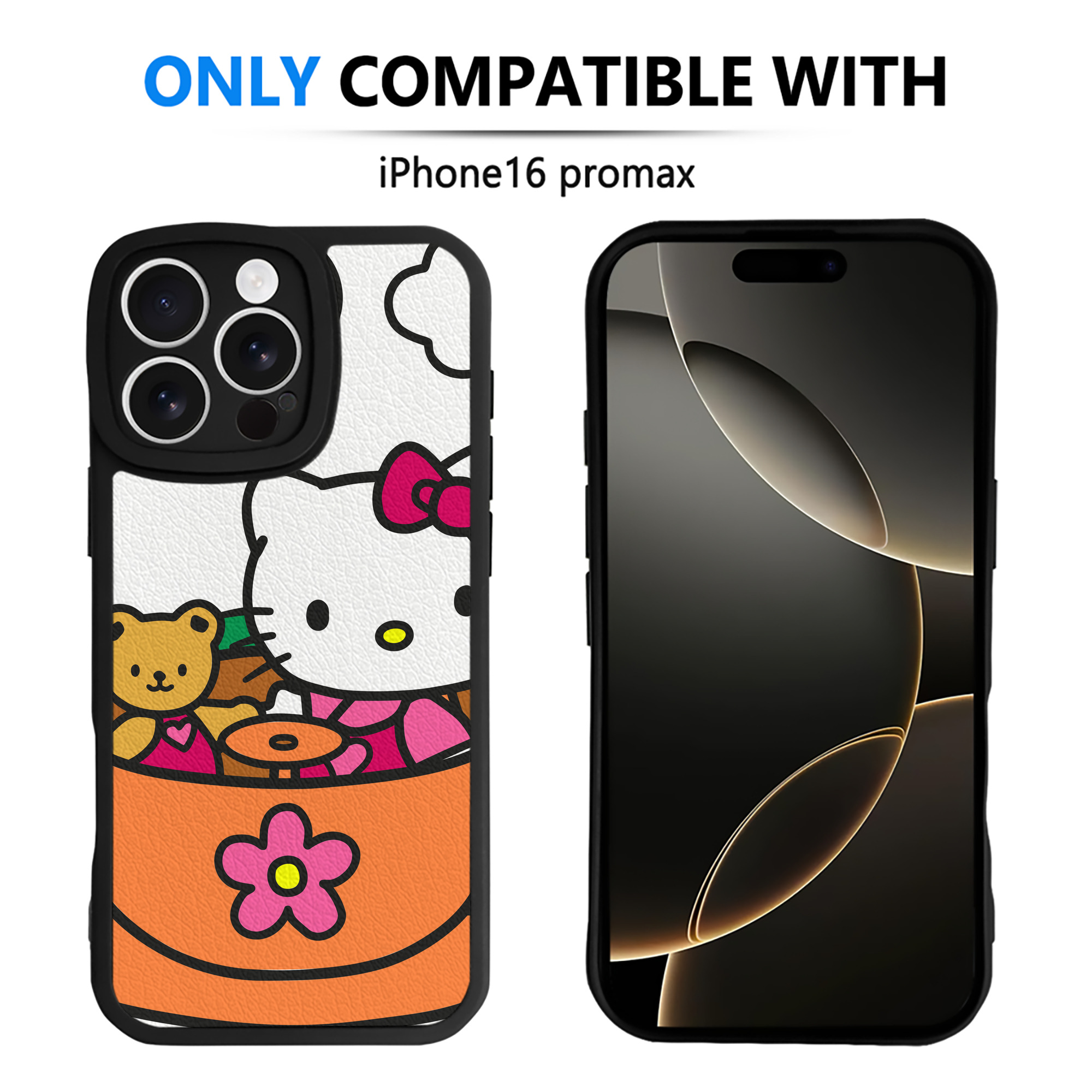 （画像用） Hello Kitty ハローキティ 【iPhone 16シリーズ対応】シリコンスマホケース（レザー調） 材質：シリコン